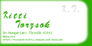 kitti torzsok business card